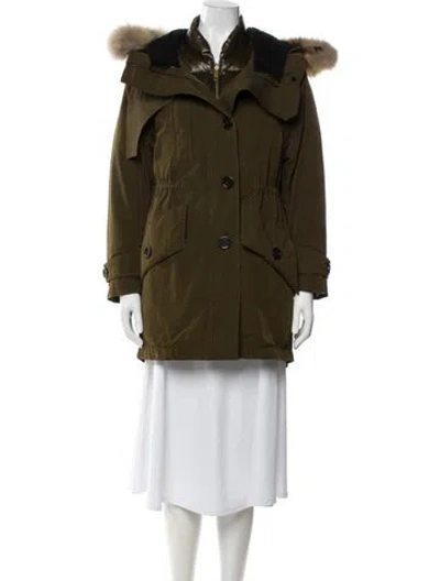 Pre-owned Burberry Parka In Green
