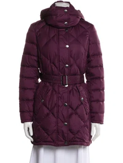 Pre-owned Burberry Parka In Purple