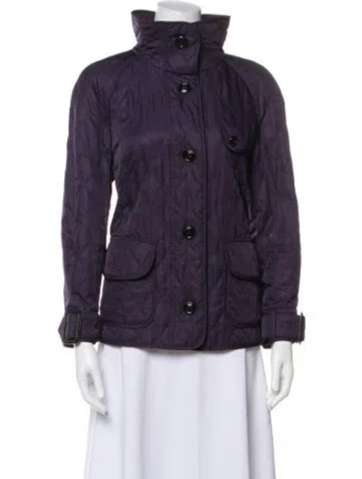 Pre-owned Burberry Parka In Purple