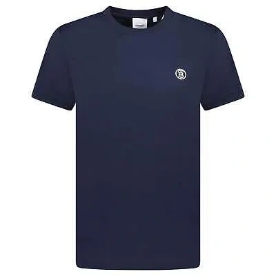 Pre-owned Burberry 'parker' Short Sleeve T-shirt Navy In Blue