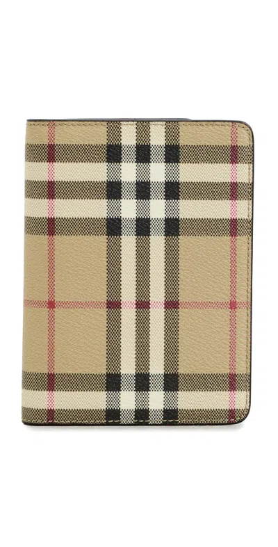 Burberry Passport Cover Vintage Check/briar Brown