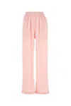 Burberry Ekd Silk Jacquard Wide-leg Trousers In Pink