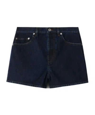 Burberry Patch-detail Denim Shorts In Black