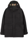 Burberry Patch-pocket Parka Coat In Black