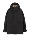 Burberry Patch-pocket Parka Coat In Black