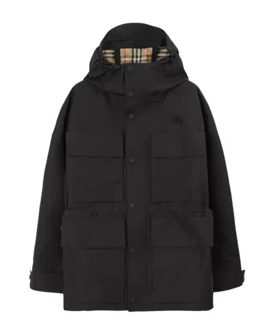 BURBERRY BURBERRY PATCH-POCKET HOODED PARKA COAT