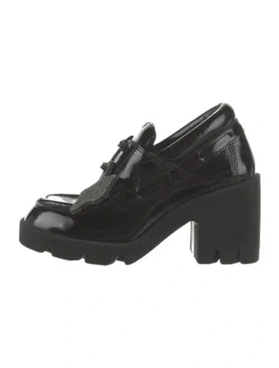 Pre-owned Burberry Patent Leather Boots In Black