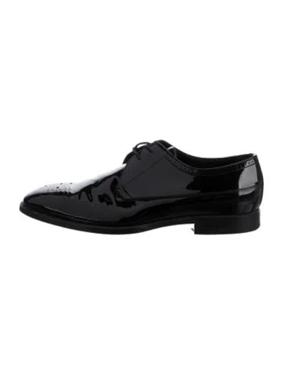 Pre-owned Burberry Patent Leather Brogues In Black