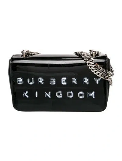 Pre-owned Burberry Patent Leather Clutch In Black