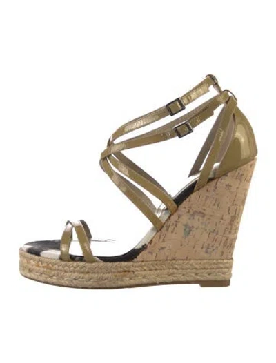 Pre-owned Burberry Patent Leather Espadrilles In Multi