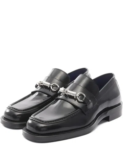 Pre-owned Burberry Patent-leather Loafers In Black