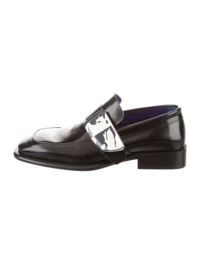 Pre-owned Burberry Patent Leather Loafers In Black