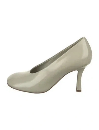 Pre-owned Burberry Patent Leather Pumps In Green