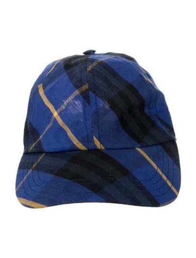 Pre-owned Burberry Pattern Baseball Cap In Blue