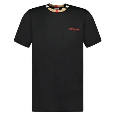 Pre-owned Burberry Pattern Collar Black Oversized T-shirt