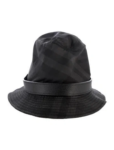 Pre-owned Burberry Pattern Fedora Hat In Black