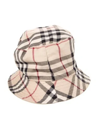 Pre-owned Burberry Pattern Print Bucket Hat In Neutral