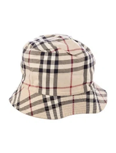 Pre-owned Burberry Pattern Print Bucket Hat In Neutral