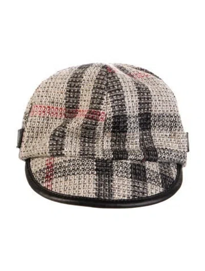 Pre-owned Burberry Pattern Print Knit Baseball Hat In Neutral