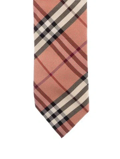 Pre-owned Burberry Pattern Print Silk Tie In Multi
