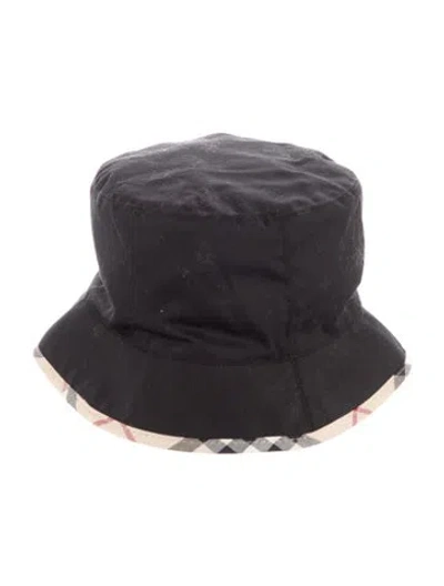 Pre-owned Burberry Pattern Printed Bucket Hat In Black