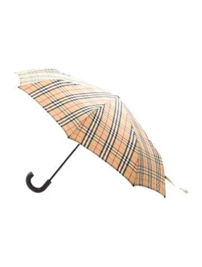 Pre-owned Burberry Pattern Umbrella W/tags In Neutral