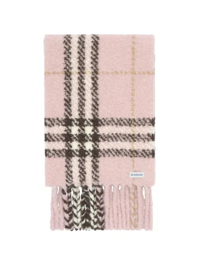 Burberry Patterned Alpaca Wool Scarf In Multi