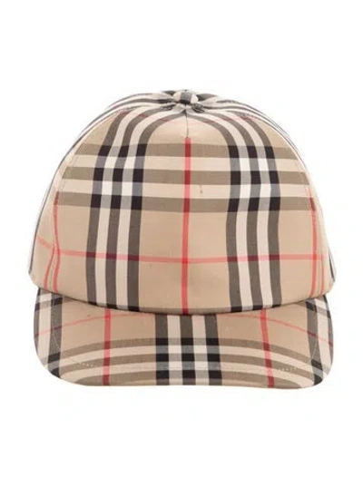 Pre-owned Burberry Patterned Baseball Hat In Neutrals