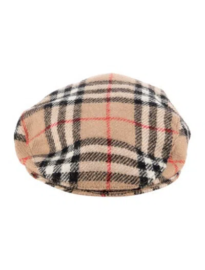 Pre-owned Burberry Patterned Beret In Neutrals