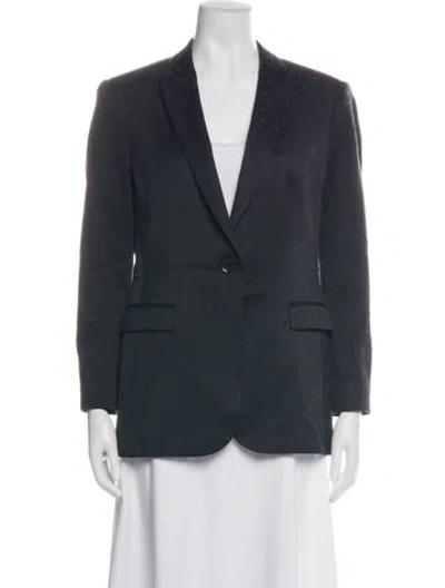 Pre-owned Burberry Patterned Blazer In Blue