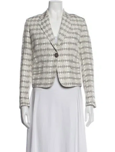 Pre-owned Burberry Patterned Blazer In Multicolor