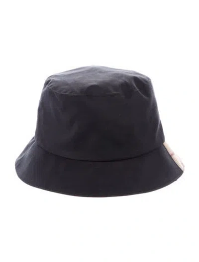 Pre-owned Burberry Patterned Bucket Hat In Black