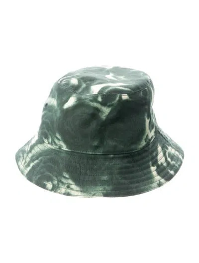 Pre-owned Burberry Patterned Bucket Hat In Green