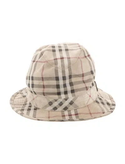 Pre-owned Burberry Patterned Bucket Hat In Neutral