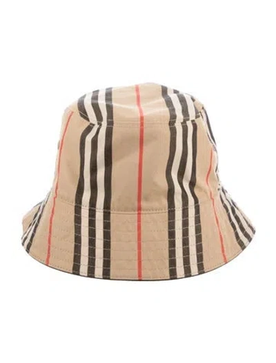 Pre-owned Burberry Patterned Bucket Hat In Neutral