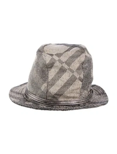 Pre-owned Burberry Patterned Bucket Hat In Neutrals