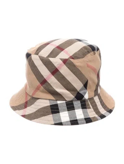 Pre-owned Burberry Patterned Bucket Hat In Neutrals