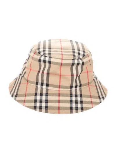 Pre-owned Burberry Patterned Bucket Hat In Neutrals