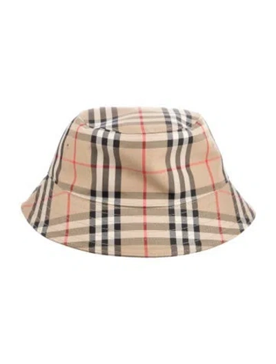Pre-owned Burberry Patterned Bucket Hat In Neutrals
