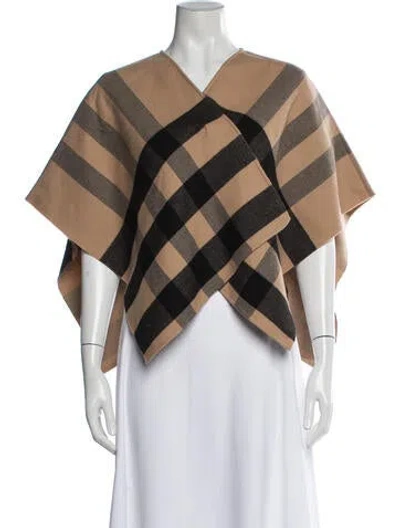 Pre-owned Burberry Babies' Patterned Check Scarf In Neutrals