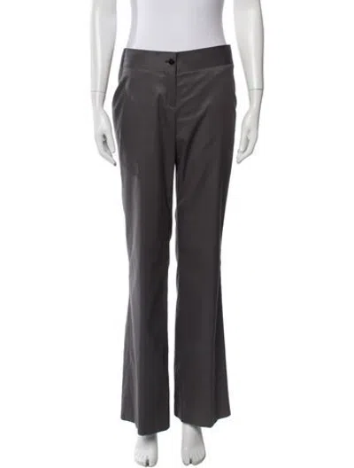 Pre-owned Burberry Patterned Flared Pants In Grey