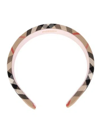 Pre-owned Burberry Patterned Headband In Neutrals