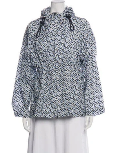Pre-owned Burberry Patterned Jacket In Blue