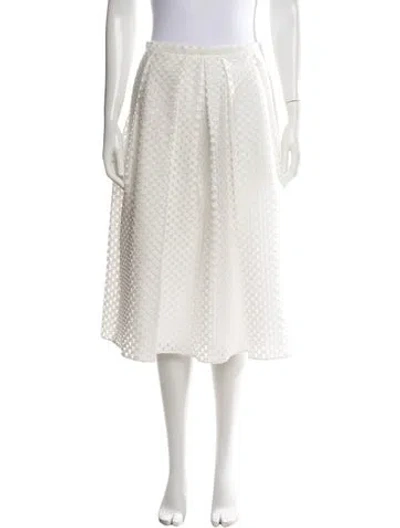 Pre-owned Burberry Patterned Midi Length Skirt In Neutrals