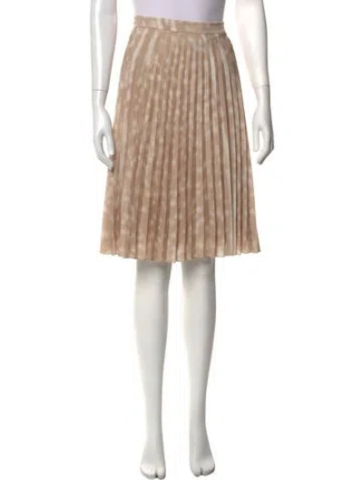 Pre-owned Burberry Patterned Midi Length Skirt In Neutrals