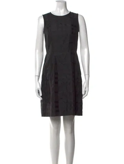 Pre-owned Burberry Patterned Mini Dress In Black