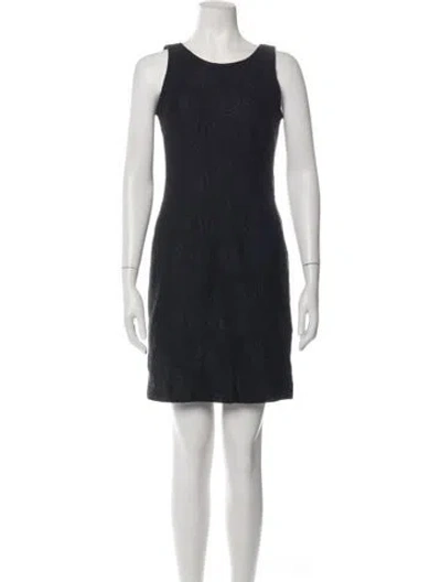 Pre-owned Burberry Patterned Mini Dress In Blue