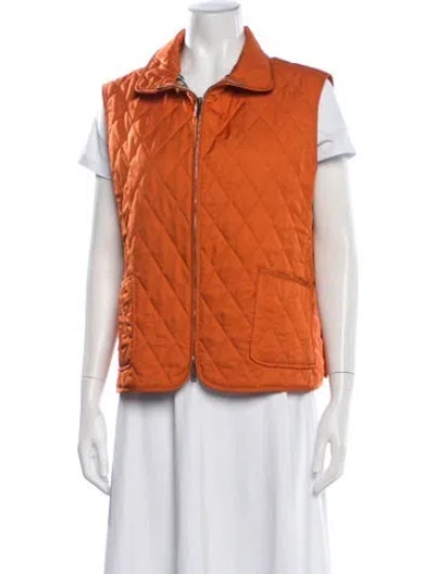 Pre-owned Burberry Patterned Vest In Orange