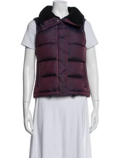 Pre-owned Burberry Patterned Vest In Purple