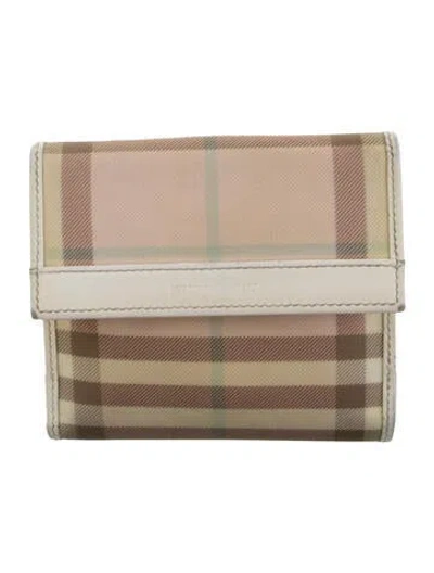 Pre-owned Burberry Patterned Wallet In Brown